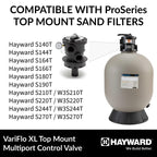 Hayward SP0714T VariFlo Top-Mount Multiport Valve, Black, 1-1/2-Inch-FIP