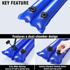 LanPool 8.5ft Double Chamber Pool Water Bags, Heavy Duty Water Tubes | Pool Cover Weights for Inground Pool Cover,Water Bags for Pool Covers Winter Closing-5pack