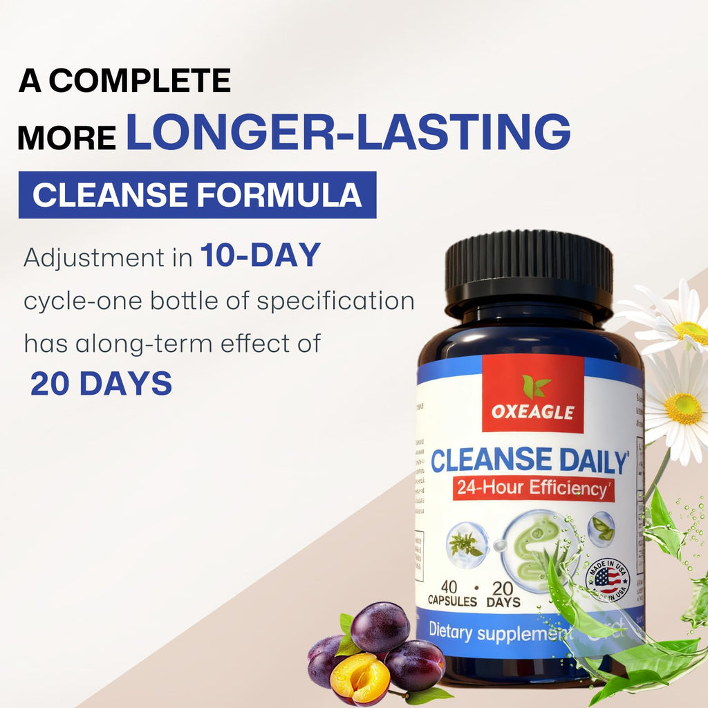 CRDT Gut Cleanse Detox for Women, Colon Cleanse & Gentle Herbal Supplements for Men, Powered with Senna Leaves, Plum, Chrysanthemum, Acacia Gum & Aloe Vera–40 Capsules (A01)