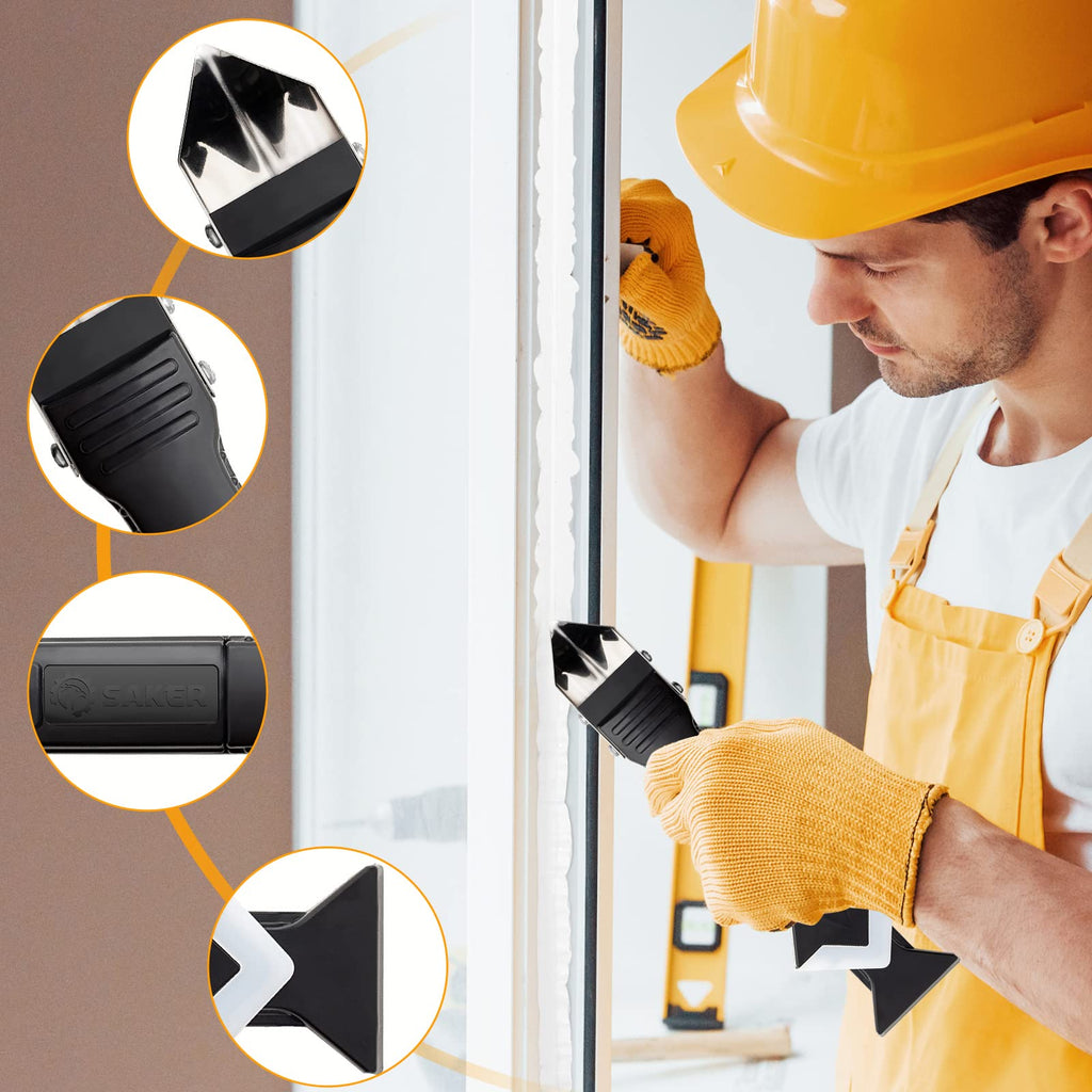 Window Frame Grout Ing Saker Silicone Caulking Tools-3 in 1 Sealant Finishing Tool Grout ...