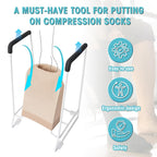 Zipcase Large Size Stocking Donner, Sock Aid Tool to Put on Compression Socks for Large Calves from 18" to 20" in Circumference(Compatible for JOBST,SB SOX,CHARMKING,FITRELL,Bluemaple,COOLOVER) White