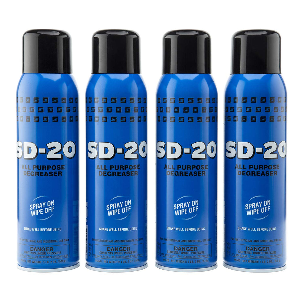 Spartan SD-20 All Purpose Degreaser 1 lb 2 oz/ 510g, Spray on-Wipe Off, Pack of 4