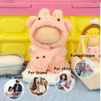 HiOKOU Clothes for labubu 17cm Accessories Suit Cute Clothes for Doll Dress up Animal Style Outfits (NO Doll) (Pig)