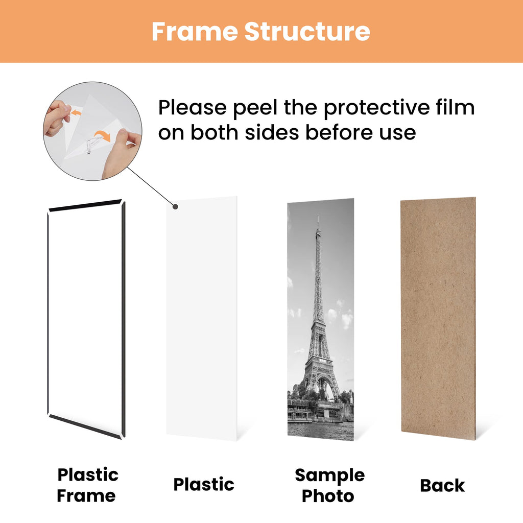 upsimples 16x20 Poster Frame, Easy Slide-In Assembly, Black, 3 Pack