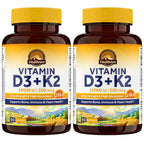 Vitalitown Vitamin D3 K2 Supplement, Vitamin D3 10000 IU Vitamin K2 (MK7) 200 mcg, 90 Softgels (Pack of 2), Non-GMO, No Gluten & Soy, for Bone, Teeth, Immune & Heart Health