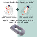 Momcozy Pregnancy Pillow for Sleeping - U Shaped Full Body Maternity Pillow