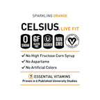 CELSIUS Sparkling Orange, Sugar Free Energy Drink, 12 Fl Oz (Pack of 12)