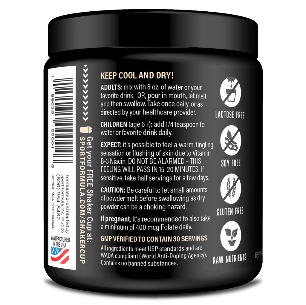 Multivitamin Powder - Keto Drink Mix for Men Women BCAA Amino Acids Won’t Upset Your Stomach - Keto Vegan Multivitamin with Electrolytes Super B Complex Digestive Enzyme (Orange Burst)
