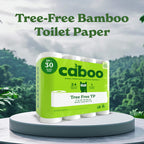 Caboo Tree Free Toilet Paper | Septic Safe, Eco Friendly, Chemical Free, Non Toxic | 2 Ply Toilet Tissue, Pack of 24 Double Rolls, 300 Sheets Per Roll
