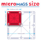 MAGNA-TILES microMAGS 26-Piece Travel Magnetic Construction Set – Bold Colors, The Original Magnetic Building Brand