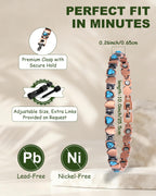 MagEnergy Copper Ankle Bracelet for Women-Lymphatic Drainage Ring-Turquoise