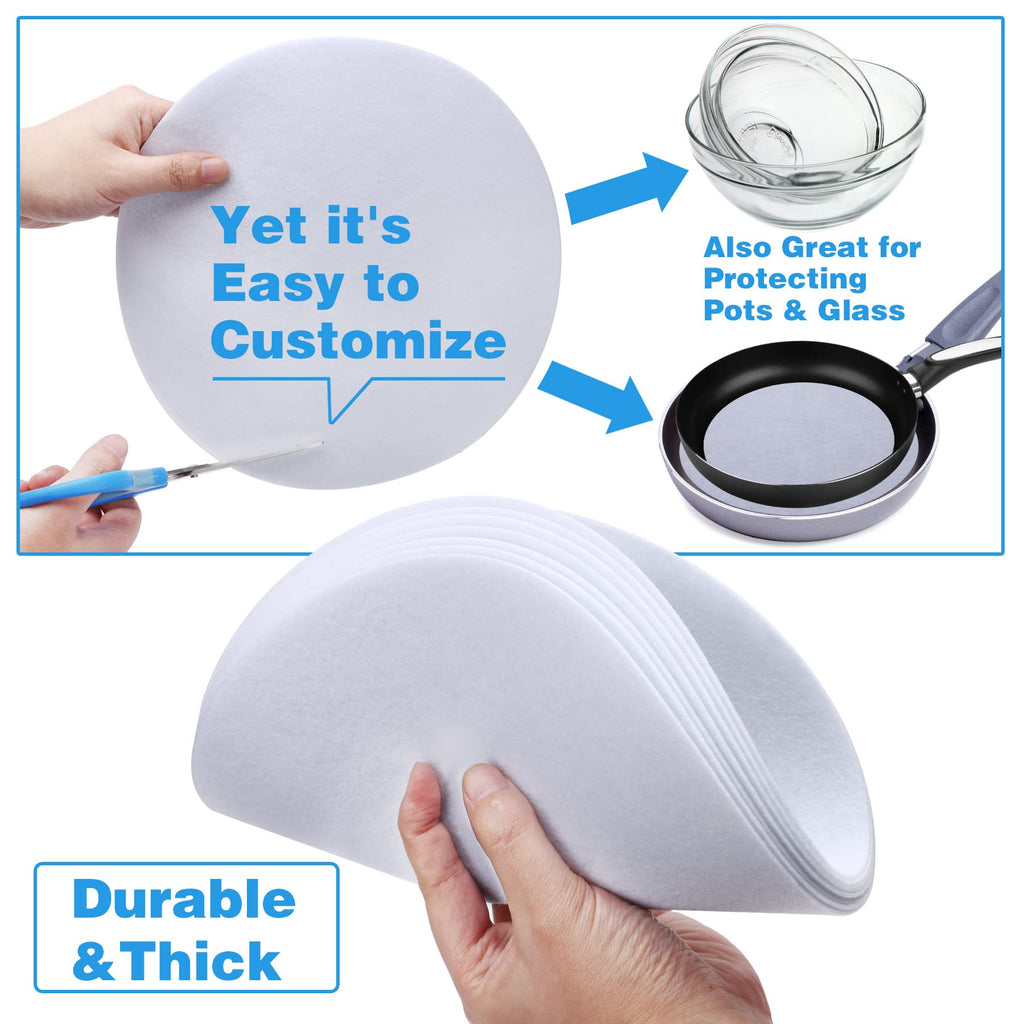 Imncya Plate Separators Storage, Set Of 60 And 3 Different Size, Thick and Premium Soft Felt Plate Dividers For China, Dish, Coffee Saucers Protecting and Stacking