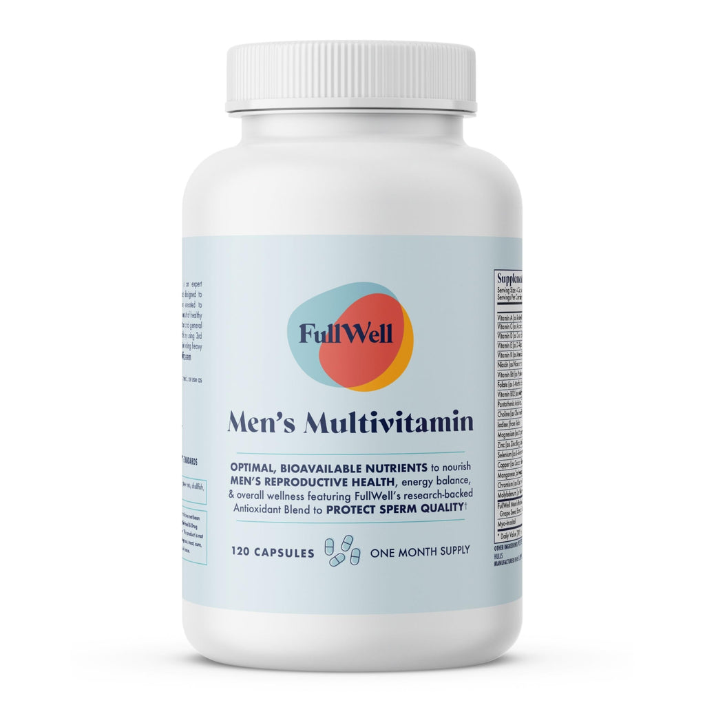 FullWell Men's Multivitamin - Daily Multivitamin for General & Reproductive Health - Supports Sperm Health & Hormone Balance - Fertility & Conception Support - Men's Prenatal - 120 Count (30 Servings)