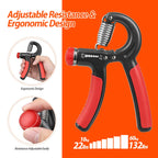 NIYIKOW Grip Strength Trainer, Hand Grip Strengthener, Grip Strengthener, Adjustable Resistance, Forearm Strengthener, Perfect for Musicians Athletes (Orange, 1 Pack)