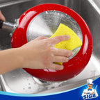 MR.SIGA Multi-Use Cellulose Scrub Sponge, Dual-Sided Dishwashing Sponge for Kitchen, 12 Pack