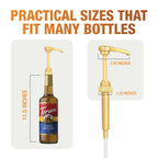 Syrup Pump, Compatible with 750ml Torani, DaVinci & Skinny, 6-Pack, Gold