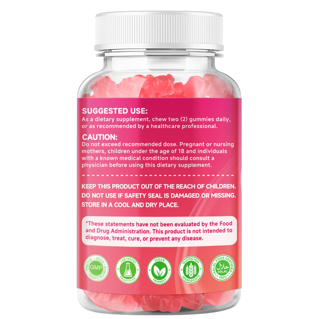 MEENCCD 2 Pack Myo-Inositol & D-Chiro Inositol Gummies, 40:1 Ratio Inositol with Vitamin D3, Magnesium Glycinate, Folate & Zinc, Inositol Supplement for Female Health, Raspberry Flavor, 120 Count