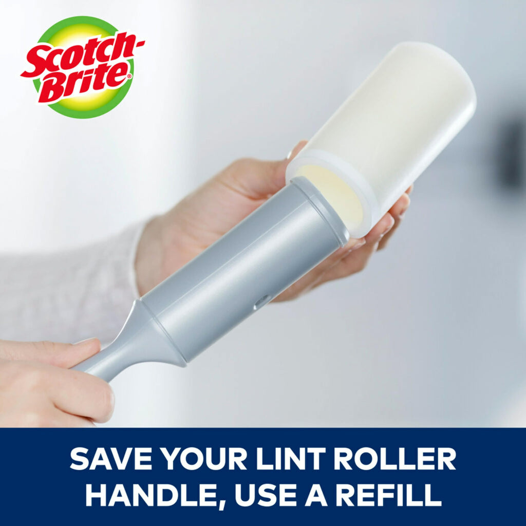 Scotch-Brite 50% Stickier Lint Roller Works Great On Pet Hair 6 Rollers 48 Sheets per Roller 288 Sheets Total (Packaging may vary)