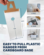 TidyFriend Plastic Door Hanger Bags 6” x 12” (1000 Pack), Clear Door Hanger Bags Protects Flyers, Brochures, Notices, Printed Materials, Waterproof and Secure