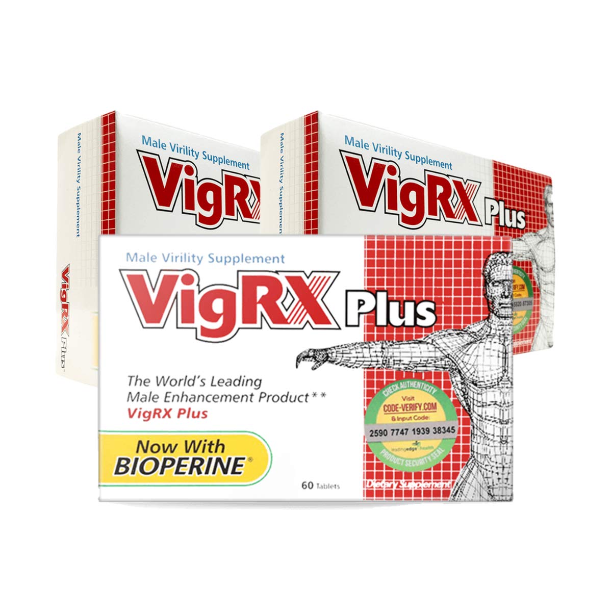VigRX Plus Male Virility Herbal Dietary Supplement Pill - 60 Tablets (3 Box)
