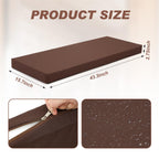 Tudomro Sauna Seat Cushion Mat, Waterproof & Heat Resistant Pad, High-Density Foam Heat Insulation Mat,Infrared Sauna Accessories, Steam Room, Shower Bench and Bathhouse(43 x 16 Inches,Brown)