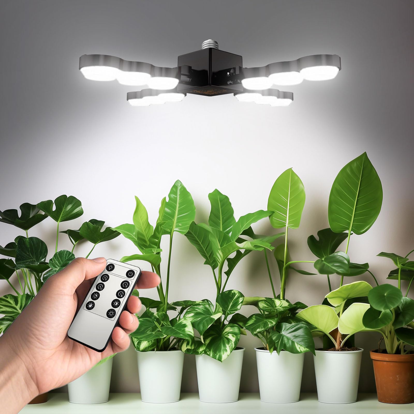 SANSI Grow Light for Indoor Large Plants, 80W High PPFD Dimmable, E26 Base