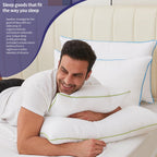 HKYLRAN Bed Pillows King Size Set of 2,for Sleeping,Down Alternative Fill