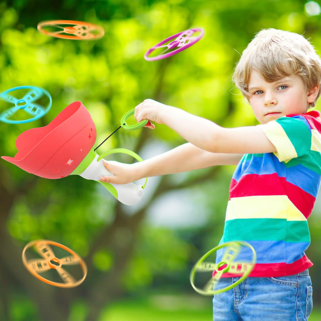 Outside Toys for Kids Ages 4-8 - Manual Capture Catching Game with 24 Discs