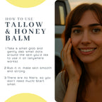 Vanman's Tallow and Honey Balm - Tallow Face Moisturizer with Grass-Fed/Finished Beef Tallow for Skin and Essential Oils, Organic Raw Honey and Beeswax, Cold Pressed Olive Oil - 2 oz