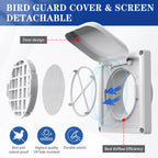 Houseluxe Dryer Vent Cover Outside 4 inch, Magnetic Door Design, Durable Airflow Vent with Lint Trap Screen, Thickened Material, 6 inch x 6 inch Size, White