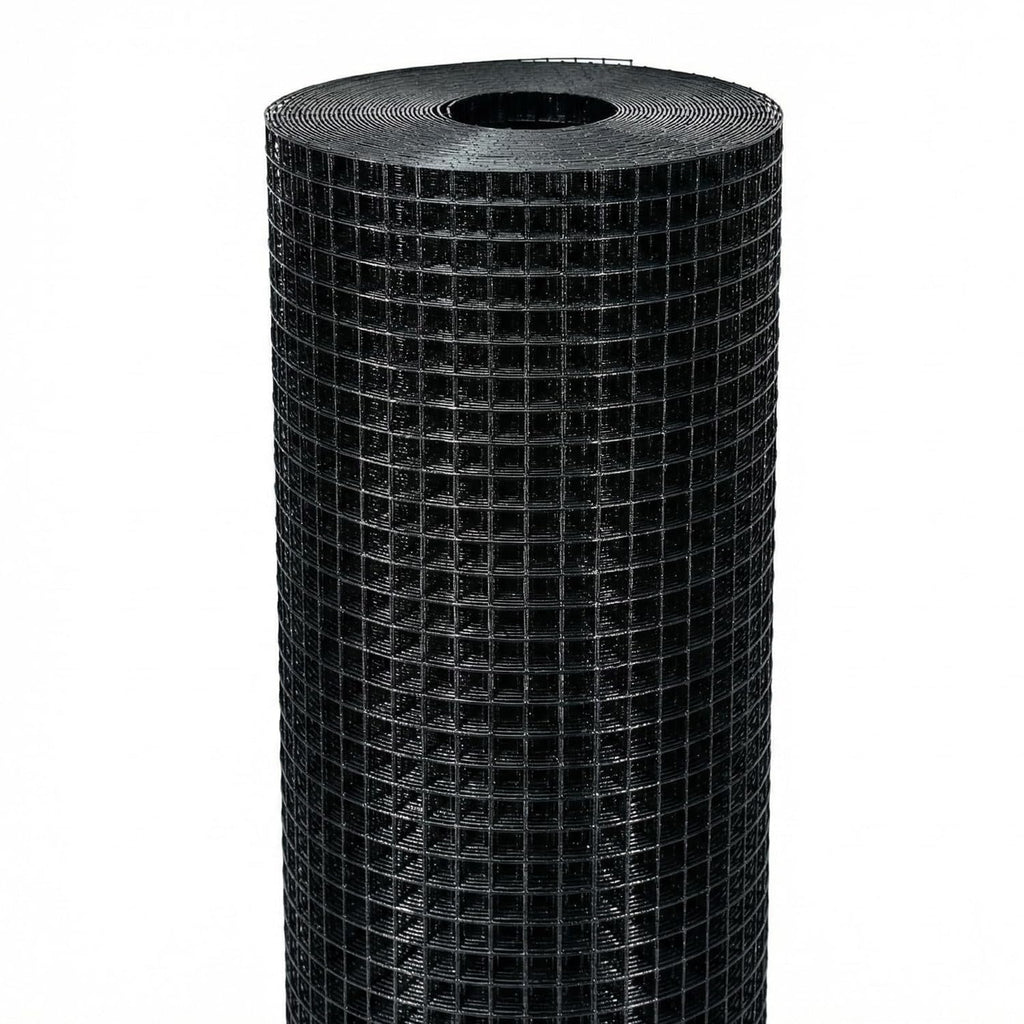 Salmut Black Hardware Cloth 1/2 in. x 3 ft. x 100 ft. 19-Gauge, Vinyl Coated Chicken Wire Mesh Roll, Welded Wire Fencing, Garden Fencing, Chicken Wire Fence