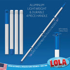 LOLA Squeezematic Butterfly Automatic Sponge Mop, 4 Mop Heads - 2 Foam w/ Cellulose Layer & 2 All Foam, 9" Head w/ Scuff Remover