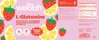 Wellah L-Glutamine Strawberry Lemonade Flavored (50 Servings) - 5g L-Glutamine Per Serving, Sweetened with Stevia