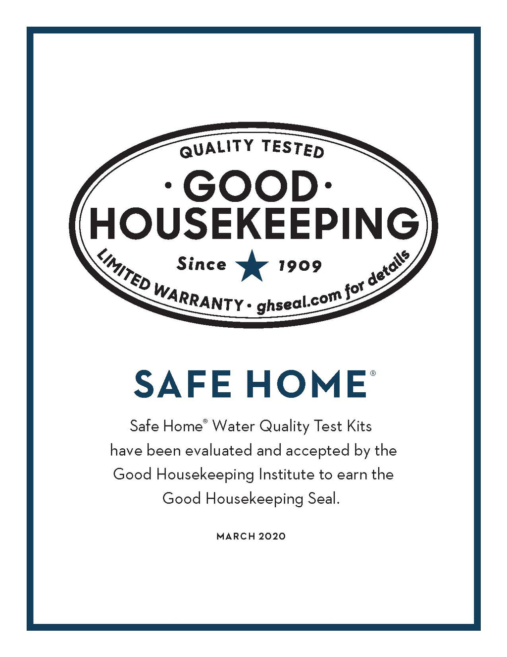 Safe Home® DIY Lead in Drinking Water Test Kit – Advanced Detection to 4 PPB – 5-Minute Test – 3 Levels of Test Results – EPA Lab Certified – Made in The USA – (1 Pack)