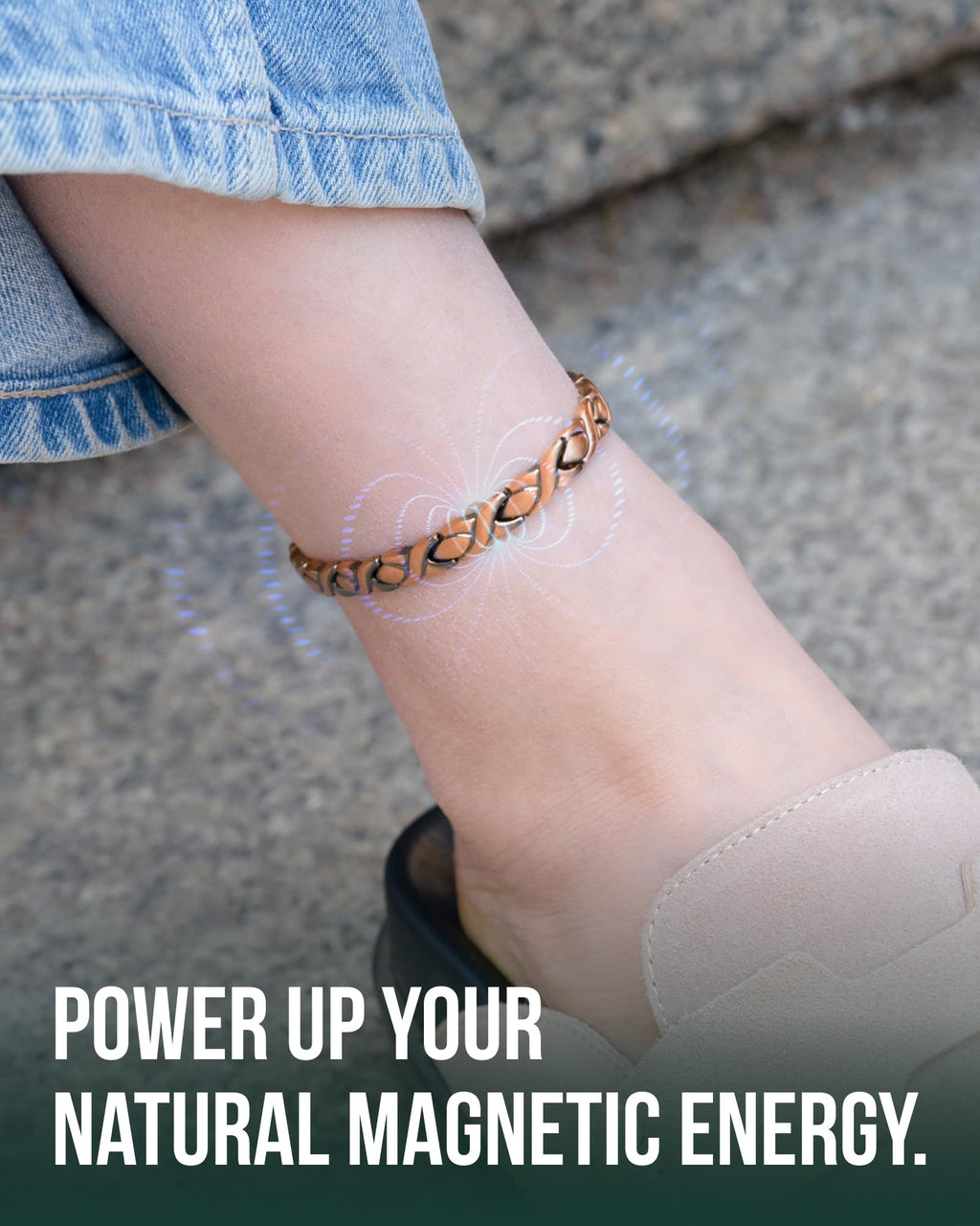 MagnetRX Copper Anklet for Women – Ultra Strength Magnetic Ankle Bracelets for Women – Effective Womens Copper Magnetic Ankle Bracelet (Women Anklet)