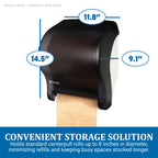 San Jamar Tear-N-Dry Essence Automatic Dispenser, Wall Mount, Plastic, Black Pearl