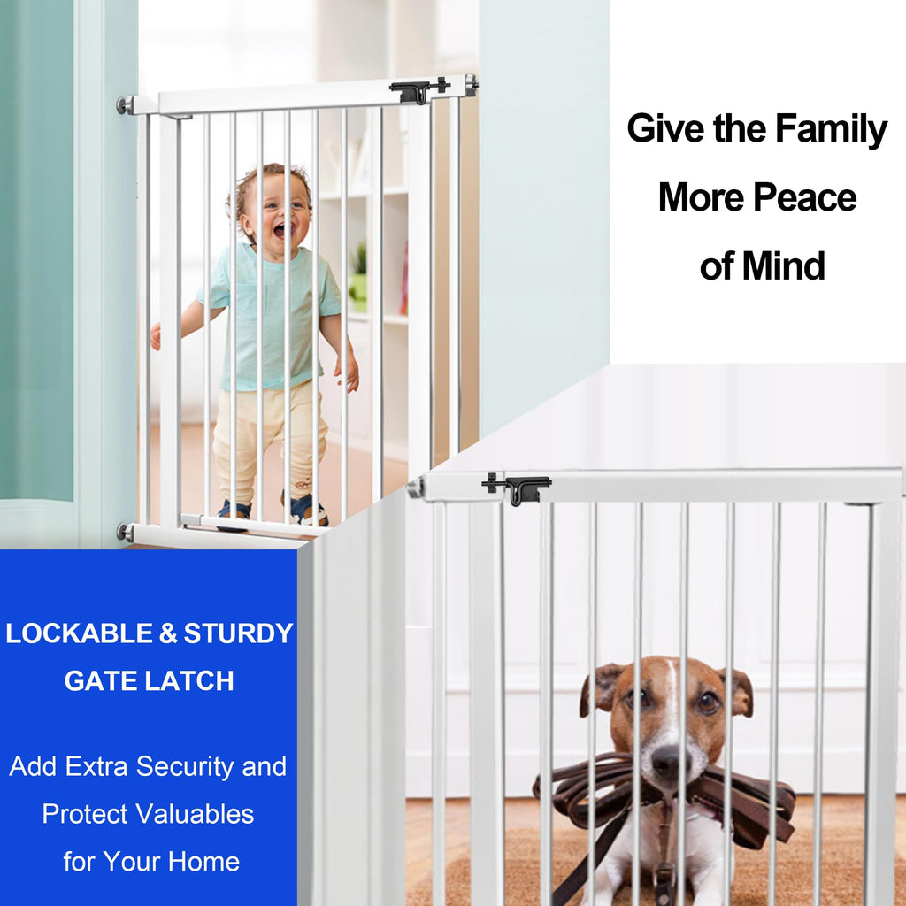 HTHOOOOOME Slide Bolt Gate Latch with Padlock Hole, Heavy Duty Fence Slide Latches Outdoor Doors for Wooden Fence, Shed Door, Vinyl Door-2pack