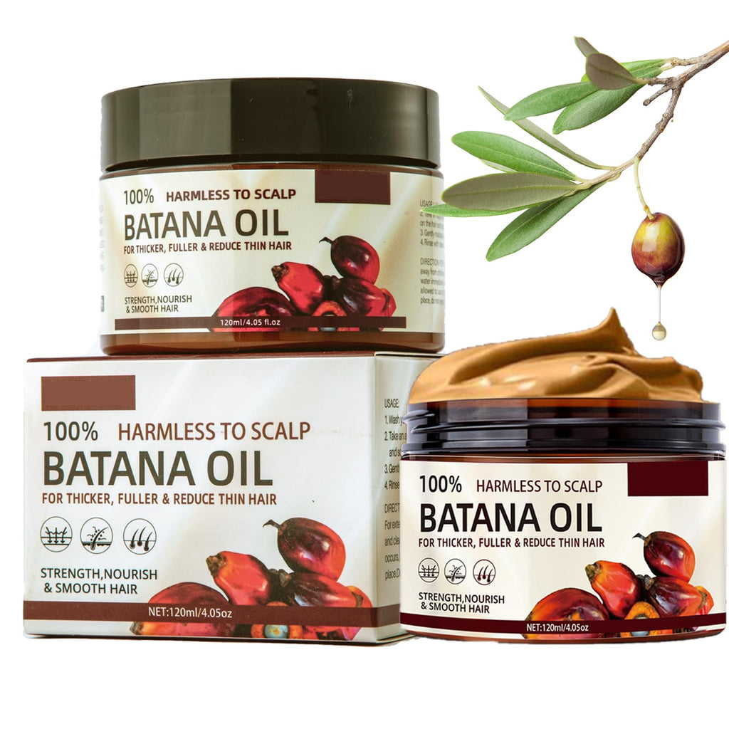 NEWUREHO 2 Bottles Batana Oil for Hair Growth, 100% Unrefined Natural Batana Oil Revitalized Hair Strength, Organic Raw Batana Conditioner For Men and Women