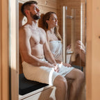 Tudomro Sauna Seat Cushion Mat, Waterproof & Heat Resistant Pad, High-Density Foam Heat Insulation Mat,Infrared Sauna Accessories, Steam Room, Shower Bench and Bathhouse(43 x 16 Inches,Black)