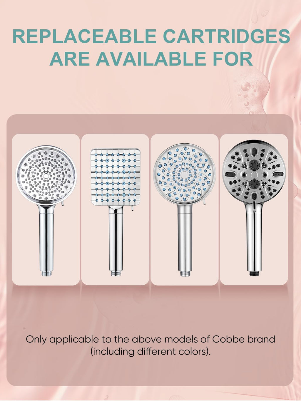Cobbe 1 Pack Replacement Filters for Handheld Shower Head - UPGRADE FILTERING DURATION - Remove Chlorine - Reduces Dry Itchy Skin