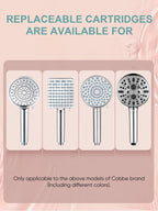 Cobbe 1 Pack Replacement Filters for Handheld Shower Head - UPGRADE FILTERING DURATION - Remove Chlorine - Reduces Dry Itchy Skin