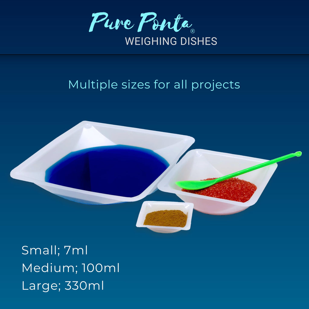 Weigh Boats Medium (100ml, 125 Pack) Disposable Plastic Trays for Scale, Anti-Static Square Tray Weighing Dishes, Polystyrene Lab Dish for Powder Weight, Mixing Epoxy, Food Sample Container, Pour Boat