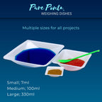 Weigh Boats Medium (100ml, 125 Pack) Disposable Plastic Trays for Scale, Anti-Static Square Tray Weighing Dishes, Polystyrene Lab Dish for Powder Weight, Mixing Epoxy, Food Sample Container, Pour Boat