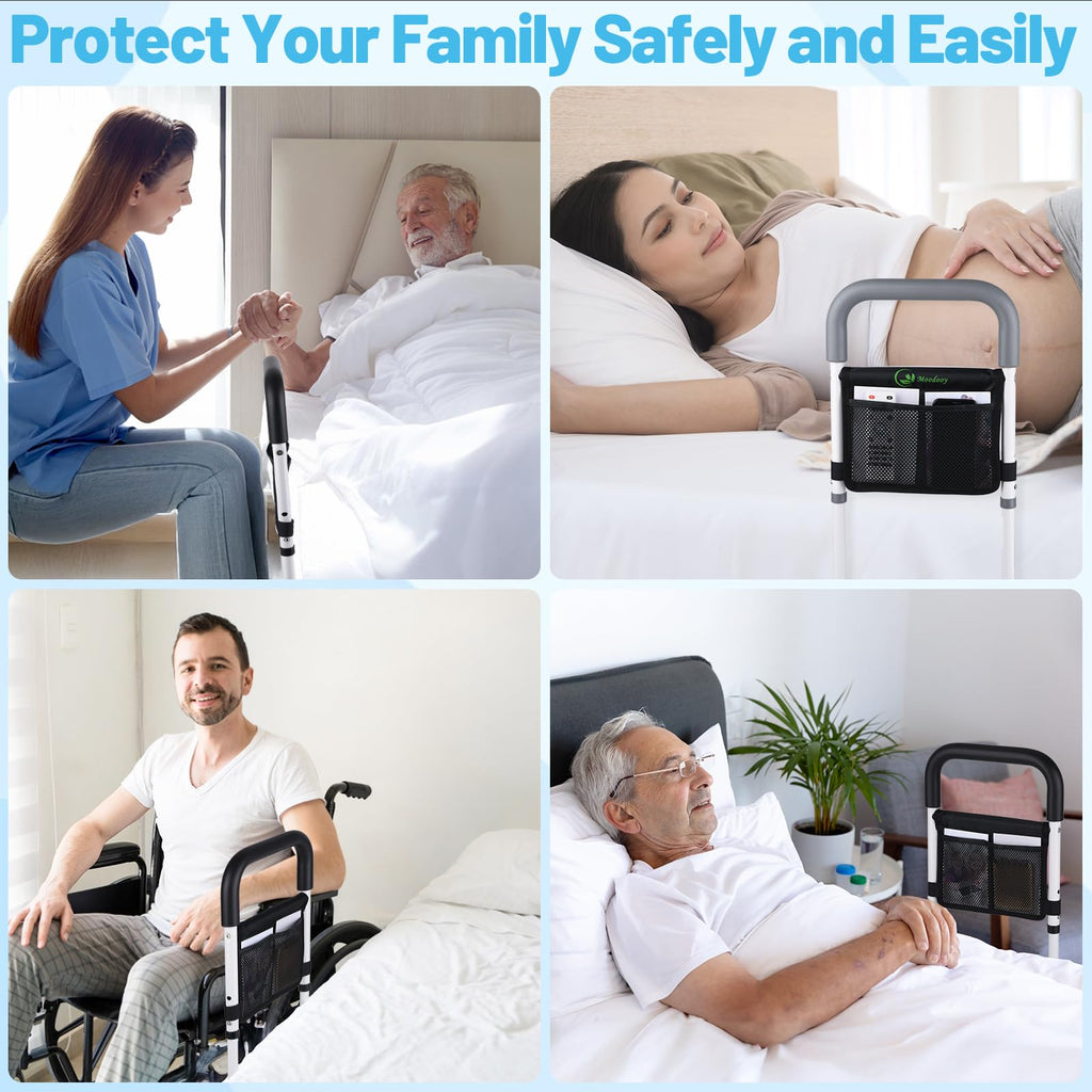 Moodooy Bed Rails for Elderly Adults Safety,Bed Rail for Seniors,Bed Rails for Queen,Bed Safety Rail for Elderly Adult,Bed Safety Rail with Strap,Adjustable Bed Rail for Elderly,Couch Rail,Sofa Rail