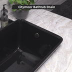 Oil Rubbed Bronze Tub Drain Trim Set Conversion Kit Assembly，All Brass Lift & Turn Bathtub Drain Replacement Trim Kit with Two-Hole Overflow Faceplate and Universal Fine/Coarse Thread