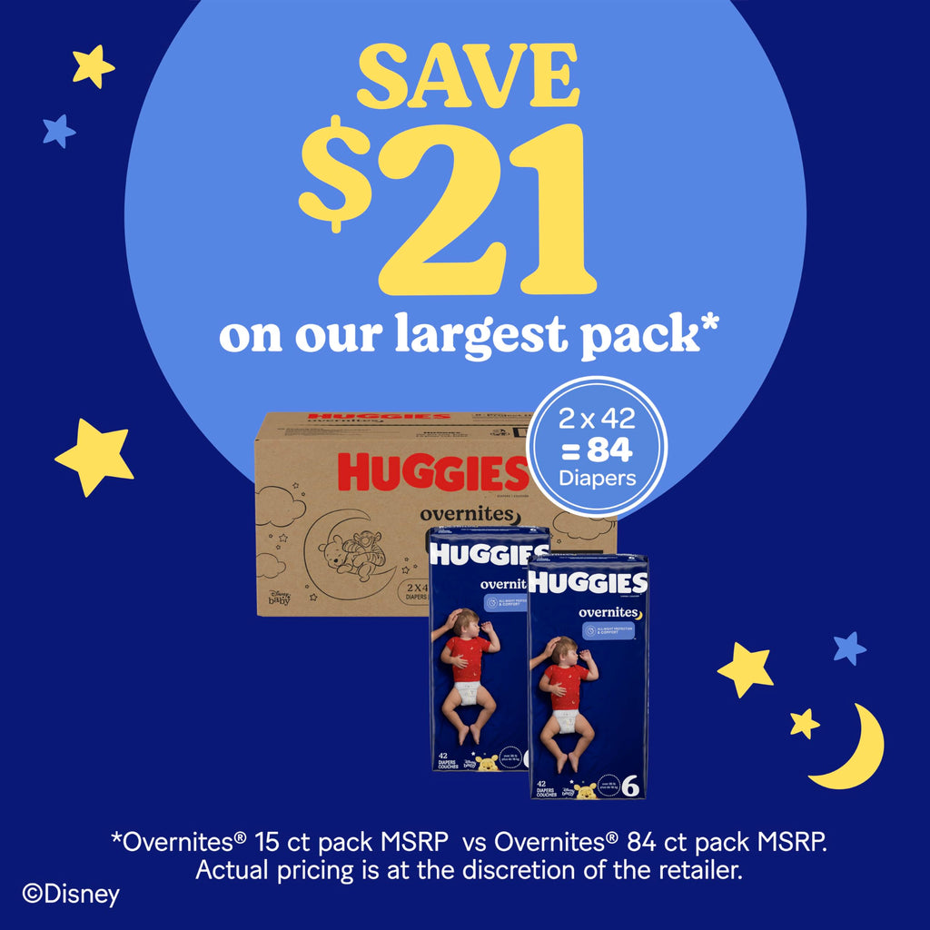 Huggies Overnites Diapers Size 6, 84 Count (2 Packs of 42)