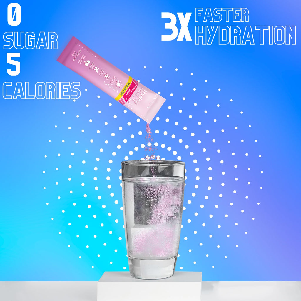 HydroMATE Electrolyte Powder Low Sugar Chocolate - 16 Sticks Instant Hydration Accelerator Drink Mix for Fast Recovery to Boost Energy - Supports Hydration on Keto Diet & Party Recovery