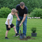 HIGHLIGHT Kids Digging Shovel, Beach 28Inch Fiberglass D Grip Round Green
