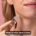 Glov Beauty Micro Infusion System for Face & Lips – 0.25mm 24k Gold Cosmetic Facial Stamp with Hyaluronic Acid, Collagen Peptides & Licorice Root Serum Ampoules (2x Infusion Application, 6x Serums)