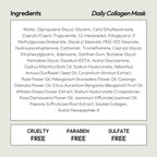 LAPCOS Collagen Sheet Mask, Firming Daily Face Mask with Collagen Peptides for Anti-Aging, Helps to Minimize Wrinkles, Restores Skin Elasticity & Firmness, Hydrating, Korean Beauty, 5-Pack
